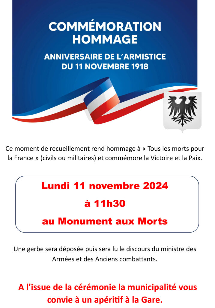 COMMEMORATION DE L\'ARMISTICE DU 11 NOVEMBRE 1918