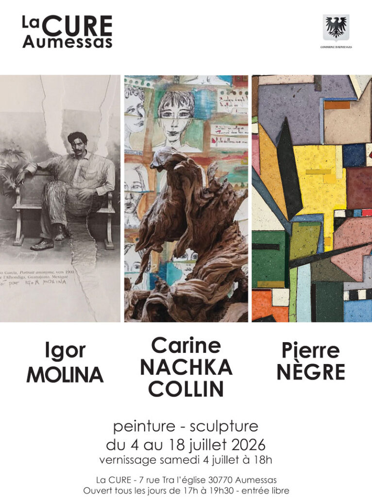 Exposition sculpture/peinture de 3 artistes d’Aumessas